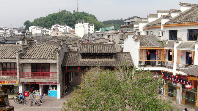 航拍福建泰宁5A旅游景点泰宁古城 