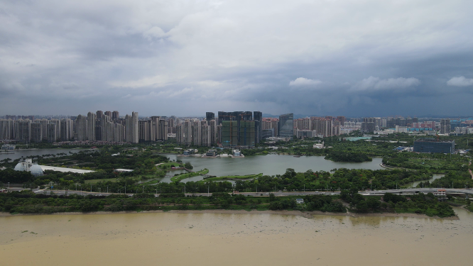 航拍福建漳州城市建设