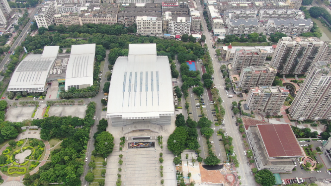 航拍福建莆田体育中心
