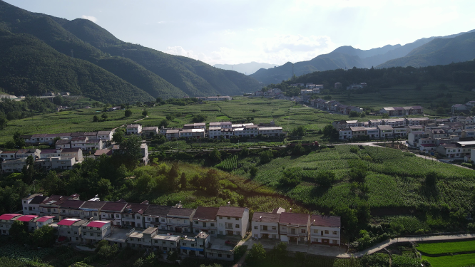 航拍美丽农耕乡村