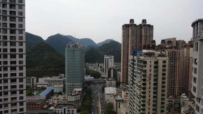 贵州贵阳花果园高楼建筑航拍