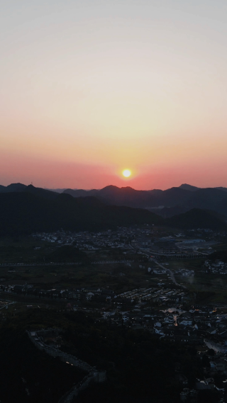 航拍贵州贵阳青岩古镇