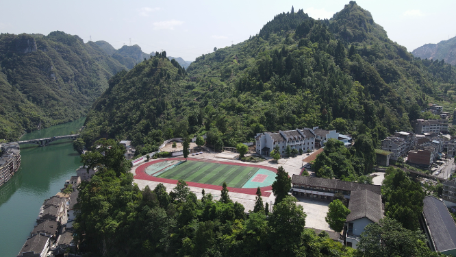 航拍贵州黔东南镇远古镇5A景区