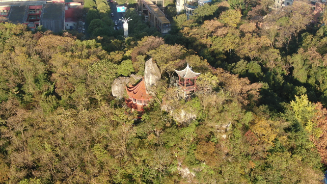 航拍贵阳花溪湿地公园