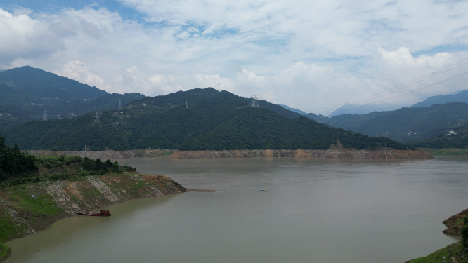 航拍长江三峡风光雄伟山川河流