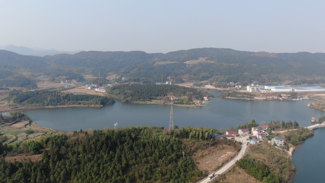 航拍青山绿水大好河山