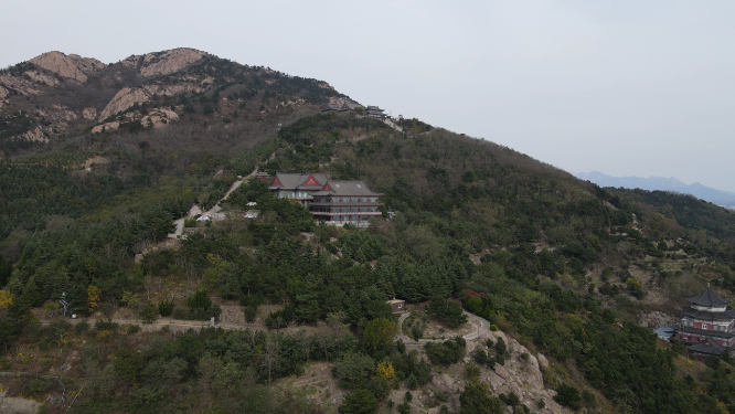 航拍青岛崂山5A景区