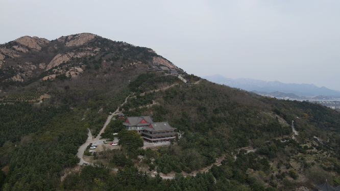 航拍青岛崂山5A景区