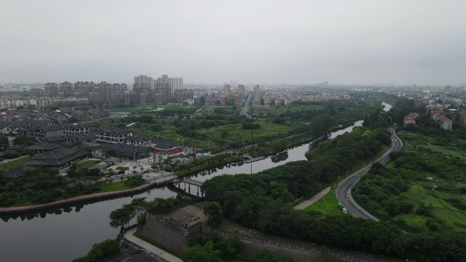 航拍湖北荆州关公义园