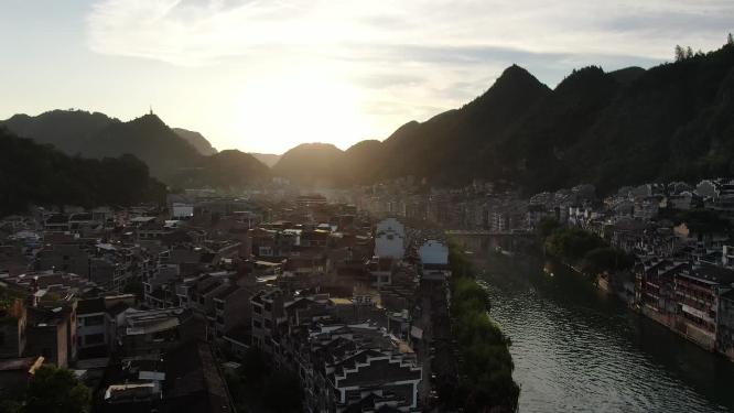 贵州镇远古镇5A景区航拍