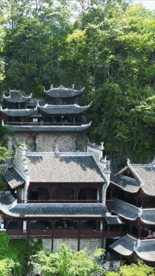 贵州黔东南镇远古镇竖屏航拍