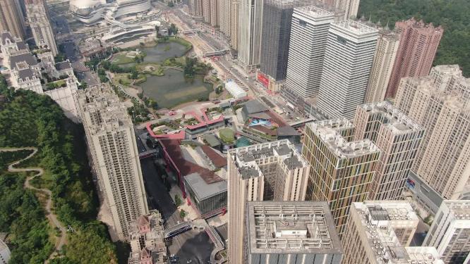 贵州贵阳花果园高楼建筑航拍