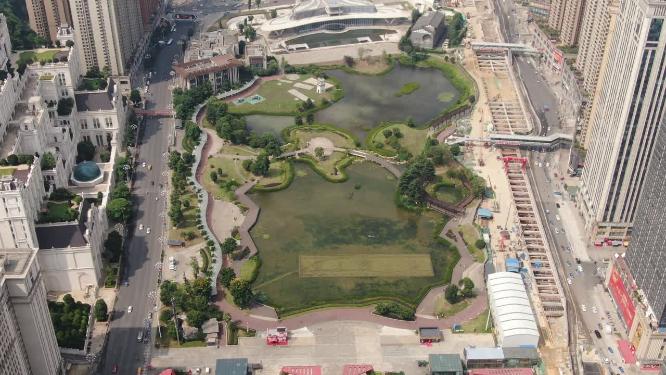 贵州贵阳花果园高楼建筑航拍