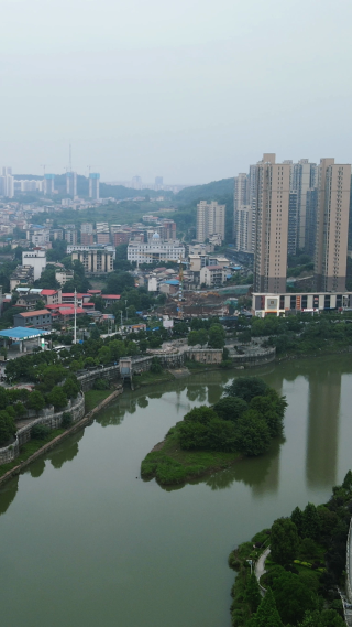 湖南邵阳邵水风光航拍