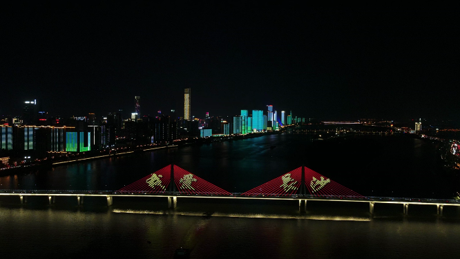 长沙城市夜景移动延时