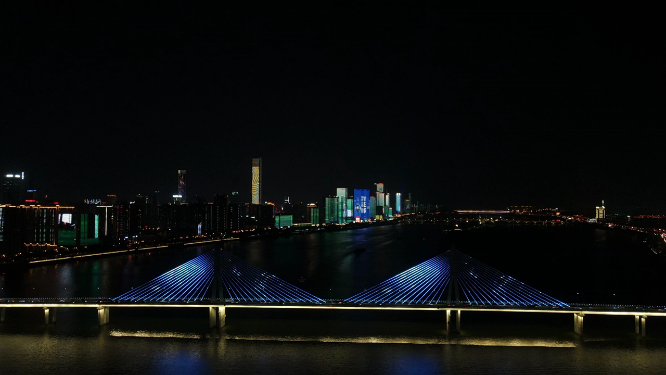 长沙城市夜景移动延时