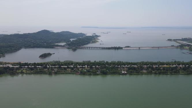 岳阳南湖公园航拍