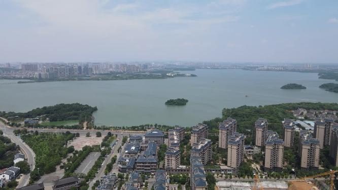 岳阳南湖公园航拍