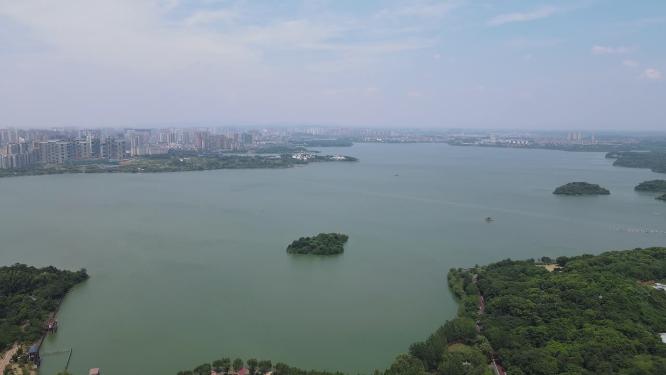 岳阳南湖公园航拍