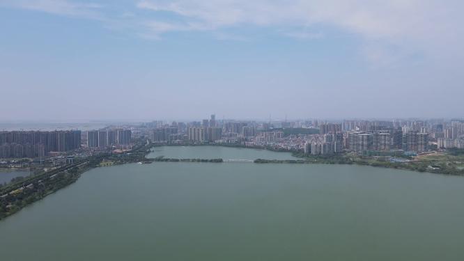岳阳南湖公园航拍