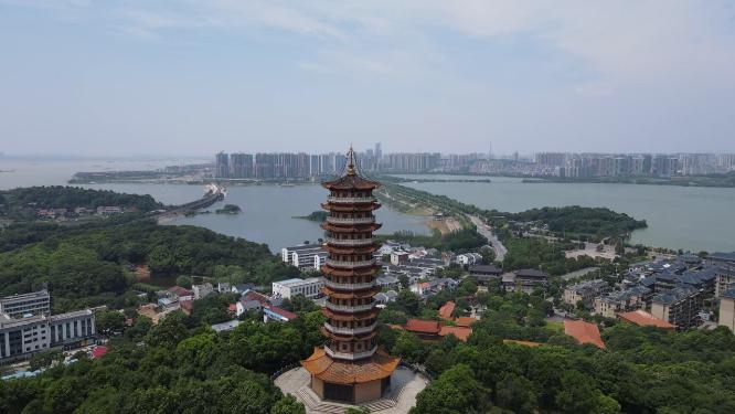岳阳圣安古寺4A景区航拍