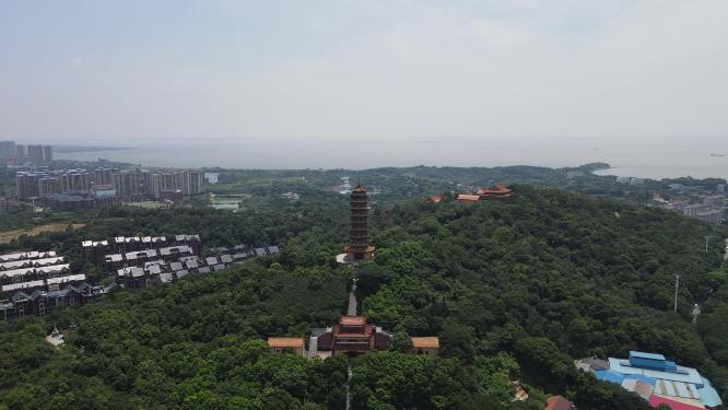 岳阳圣安古寺4A景区航拍