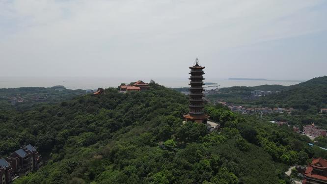 岳阳圣安古寺4A景区航拍