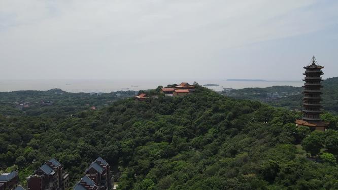 岳阳圣安古寺4A景区航拍