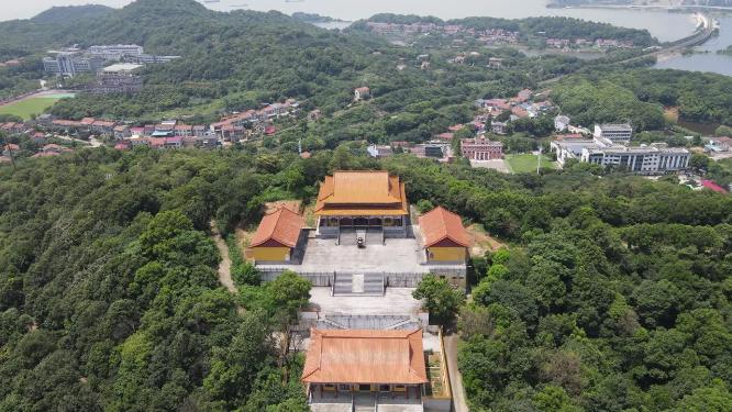 岳阳圣安古寺4A景区航拍