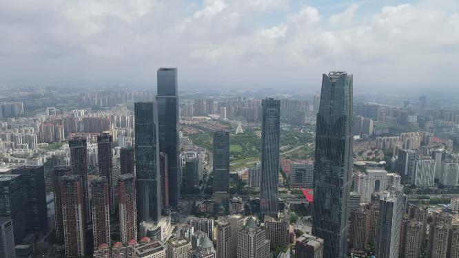 广西南宁东盟商务区航拍