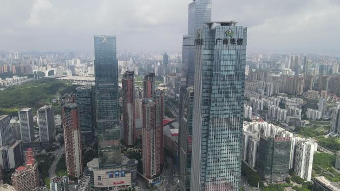 广西南宁东盟商务区航拍