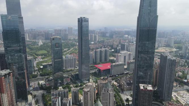 广西南宁东盟商务区航拍