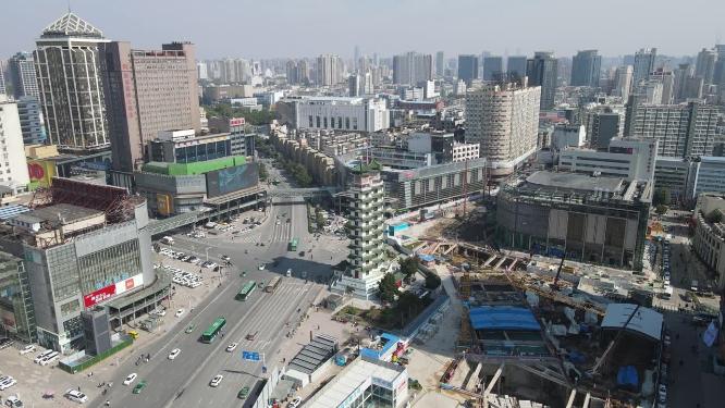 河南郑州二七广场航拍