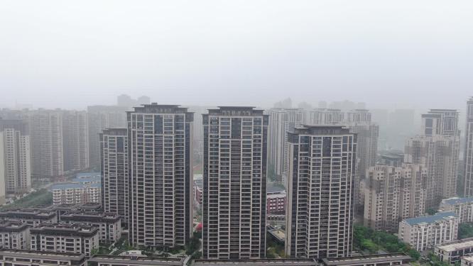 航拍房地产高层住宅楼