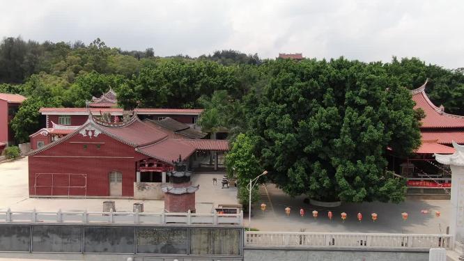 航拍福建泉州少林寺著名旅游景点