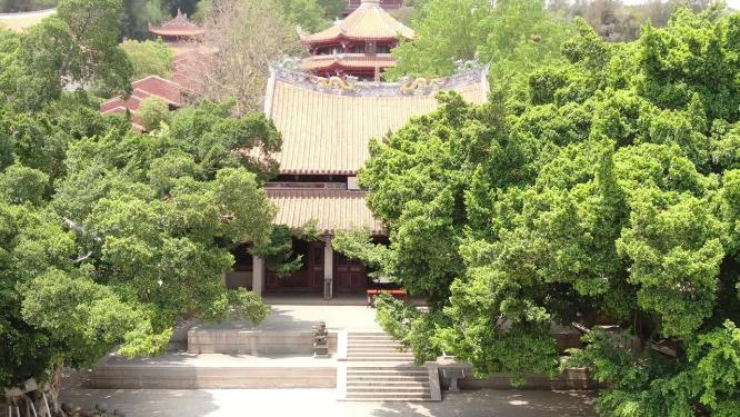航拍福建泉州少林寺著名旅游景点