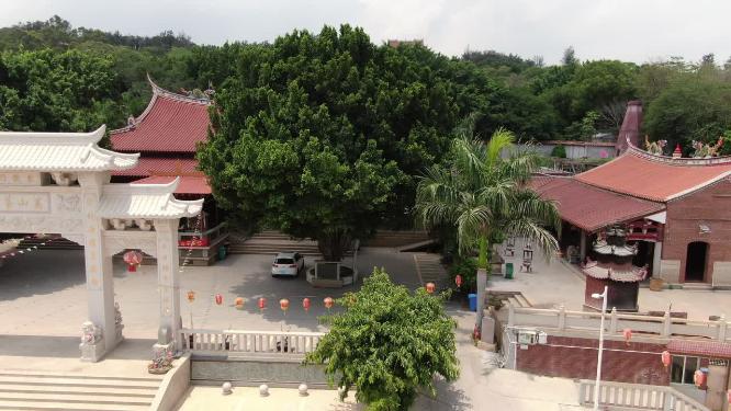航拍福建泉州少林寺著名旅游景点