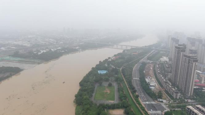 航拍福建漳州九龙江风光带