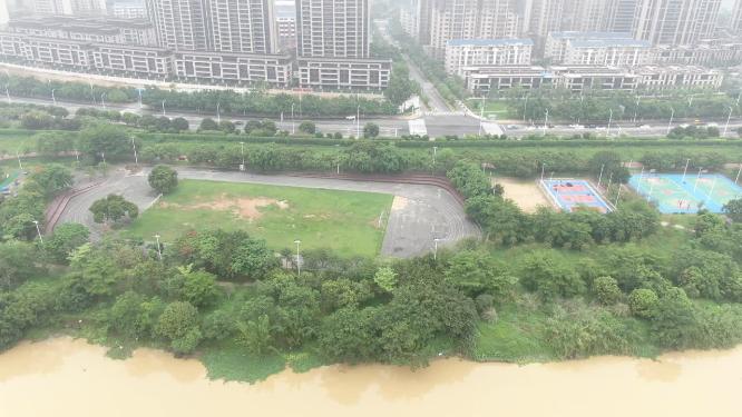 航拍福建漳州九龙江风光带