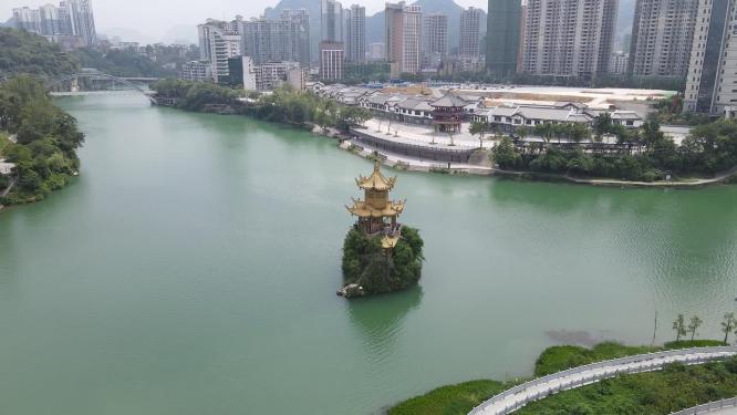 贵州铜仁三江公园航拍