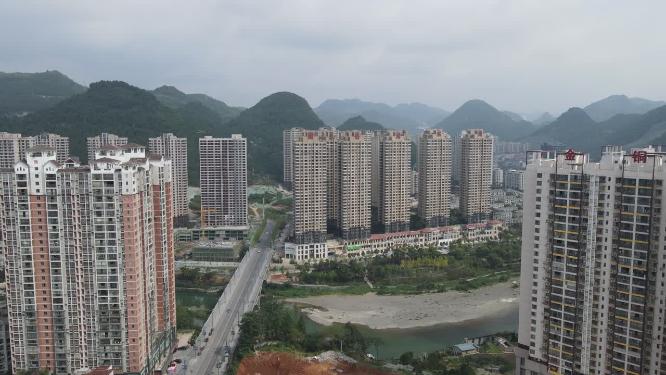 贵州铜仁城市建设航拍