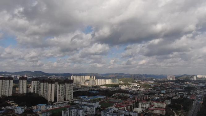 贵阳花溪城市建设航拍