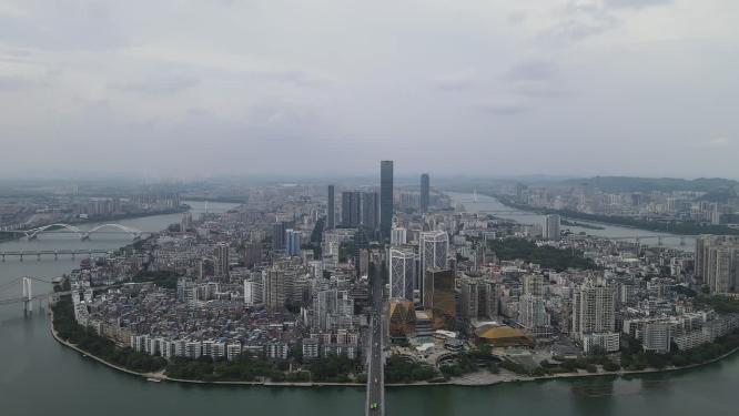 山城广西柳州城市建设航拍