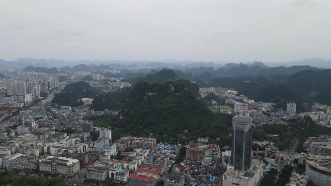 山城广西柳州城市建设航拍