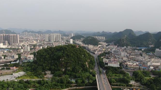 山城广西柳州城市建设航拍