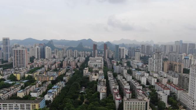 山城广西柳州城市建设航拍