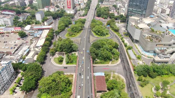 广西柳州城市交通转盘