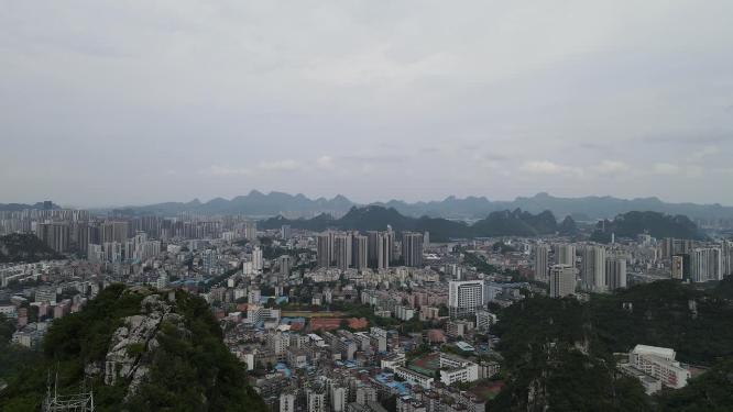 广西柳州城市风光航拍