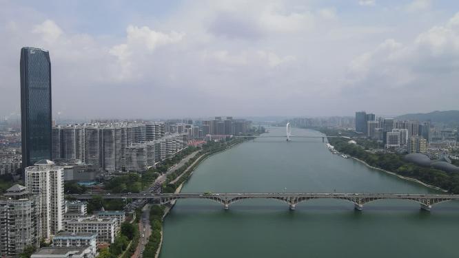 广西柳州柳江跨江大桥航拍