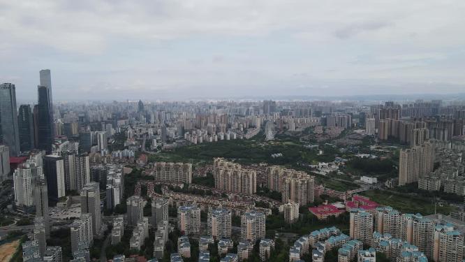 航拍广西南宁城市交通
